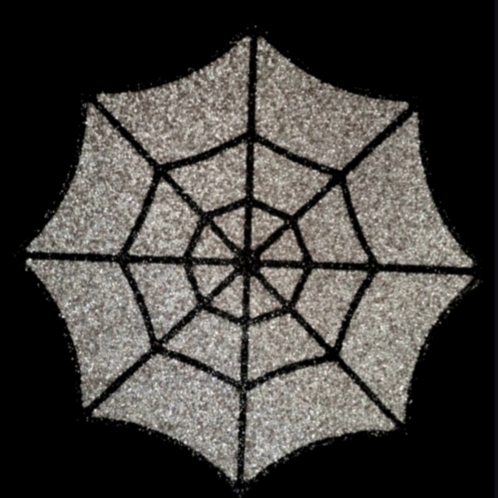 x4 Sparkles Home Spider Web Halloween Luminous Rhinestone Placemats Charger Set